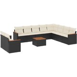  11-dijelni set vrtnih sofa od poliratana s jastucima crni | shoptok.hr