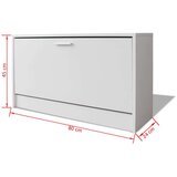vidaXL klupa za pohranu obuće bijela 80x24x45 cm | shoptok.hr