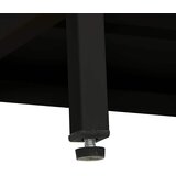TV ormarić crni 90 x 30 x 44 cm od čelika i stakla | shoptok.hr