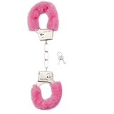 Shots Toys Furry Handcuffs Pink Cene