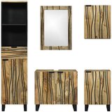  Set namještaja za kupaonicu Zidne 5 pcs Smeđa Konstruirano drvo | shoptok.hr