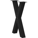  Noge za blagovaonski stol u obliku slova X, 2 kom, crne, 60 x (72-73) cm, čelik | shoptok.hr
