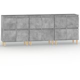 Maison Chic Komoda - Predalnik 3 kosa betonsko siva 60x35x70 cm inženirski les, (21721074) Cene