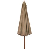  Vrtni suncobran s drvenom šipkom 330 cm sivo-smeđi | shoptok.hr