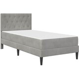  Okvir kreveta s madracem Svijetlo siva 100 x 200 cm Baršun | Eponuda.com