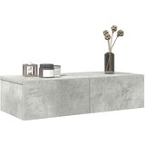 vidaXL Stenska polica s predali betonsko siv 60x26,5x15 cm inž. les cene