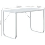  Računalniška miza bela 110x60x73 cm iverna plošča, (20640718) | Shoptok.si