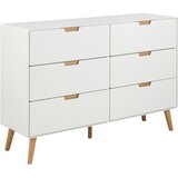 MID.YOU komoda, bela, barve hrasta | Shoptok.si