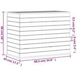 vidaXL Košara za rublje 88 5x44x66 cm od masivne borovine | shoptok.hr