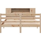 vidaXL Krevet s regalom za knjige bez madraca 135x190 cm od borovine | shoptok.hr