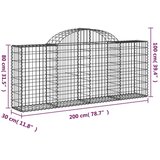  Lučne gabionske košare 9 kom 200x30x80/100 cm pocinčano željezo | shoptok.hr