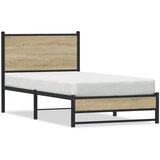 vidaXL Metalni okvir kreveta s uzglavljem boja hrasta sonome 90x190 cm | shoptok.hr
