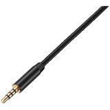 AVIZAR Zvočni kabel Jack 3,5 mm dvojni konektor moški Bolaris 1,5 m pleten, Črna, (5000220206) | Shoptok.si