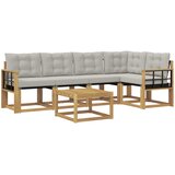  Set vanjskih sofa 6 kom. Bijela i svjetlosiva | shoptok.hr
