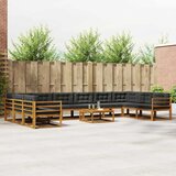  Set vanjskih sofa s jastukom 11 pcs Prirodna i antracit | shoptok.hr