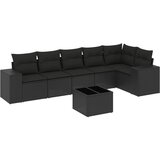  The Living Store Vrtna sedežna garnitura 7-delna z blazinami črn poli ratan - Vrtna Sedežna Garniture, (21447051) | Shoptok.si