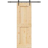 vidaXL Drsna vrata s kompletom vodil 70x210 cm trdna borovina | Shoptok.si