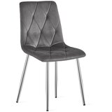 Libra stolica - tamno sivi baršun / kromirane noge x 2 | shoptok.hr