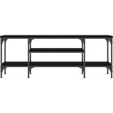 TV ormarić crni 121 x 35 x 45 cm konstruirano drvo i željezo | Eponuda.com