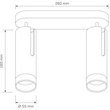  Stropno spot svetlo FADO 2xGU10/10W/230V belo | Eponuda.com