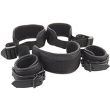 Fetish Submissive Neck, Handcuffs & Leg Belt Vegan Leather Cijene