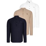 Dewberry TRIPLE SET G783 JUDGE COLLAR SHIRT-NAVY-WHITE-BEIGE Cijene