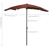  Vrtni suncobran sa stupom 200 x 130 cm terakota | shoptok.hr
