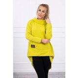 Kesi Sweatshirt with a long back and kiwi hood Cene