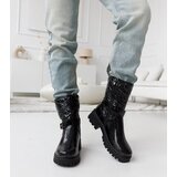 Gemre Black patent shoes with decorative Lido strap | Shoptok.si