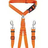 INF Dvojni pas za avto za pse: Nastavljiv in odsevni varnostni povodec za dva hišna ljubljenčka Orange, (5000124442) | Shoptok.si