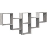  Stenska polica betonsko siva 159x18x66 cm inženirski les | Shoptok.si