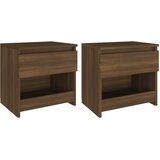 Furnova Nočna omarica 2 kosa rjavi hrast 40x30x39 cm konstruiran les, (21926911) | Shoptok.si