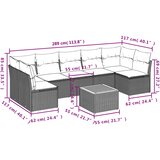  8-dijelni set vrtnih sofa od poliratana s jastucima bež | shoptok.hr