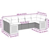  7-dijelni set vrtnih sofa sivi od poliratana | shoptok.hr