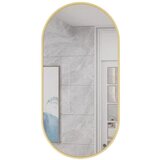  Veliko ovalno zidno ogledalo 100 × 50 cm – zlatni okvir | shoptok.hr