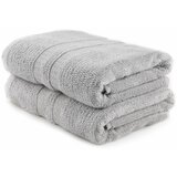  ayliz - grey grey bath towel set (2 pieces) Cene