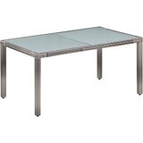 Poli 7-dijelni vrtni blagovaonski set od poliratana s jastucima sivi | shoptok.hr