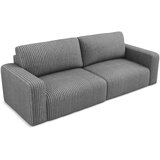 Makamii Siva raztegljiva/s prostorom za shranjevanje sedežna garnitura iz rebrastega žameta 252 cm Kona – | Shoptok.si