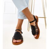 Gemre Black flat Roman sandals Everlay | Shoptok.si