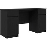 vidaXL Miza Črna Oreh 140x49x76 cm Inženirski les | Shoptok.si