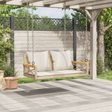 vidaXL Gugalna klop z blazinami bež 109x62x40 cm poli ratan | Shoptok.si