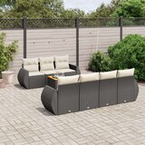  8-dijelni set vrtnih sofa od poliratana s jastucima crni | shoptok.hr