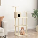  Penjalica za mačke sa stupovima za grebanje krem 118,5 cm | shoptok.hr