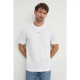 Marc O'Polo Bombažna kratka majica moška, bela barva, 426201251382