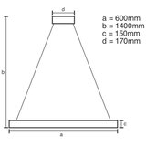  brilagi - led prigušiva kristalna svetiljka na sajli halo LED/40W/230V + daljinski upravljač | Eponuda.com