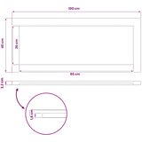  Pravokutni stolni vrh 100 x 40 x 3,2 cm Pravokutni | shoptok.hr
