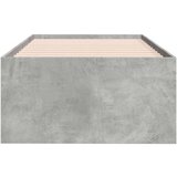 vidaXL Dnevna postelja s predali betonsko siva 100x200 cm inž. les | Shoptok.si