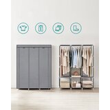  Tekstilni ormar s troja vrata - Siva | shoptok.hr