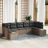 vidaXL set od 7 dijelova garniture za vrt s jastučićima siva poli ratan akacija | shoptok.hr