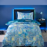 Catherine Lansfield Modra/siva otroška posteljnina za zakonsko posteljo iz mikrovlaken 200x200 cm Gamer – | Shoptok.si